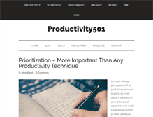 Tablet Screenshot of productivity501.com